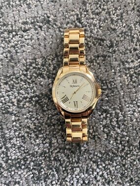 Style & Co. Gold-Tone Women's Bracelet Watch with White Dial